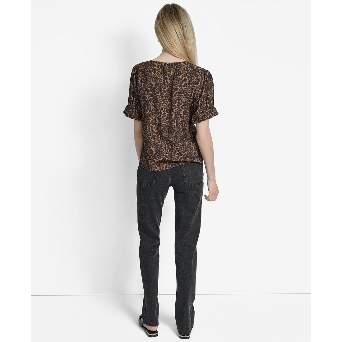 Blouse à manches courtes 'Printed Voile' pour Femmes