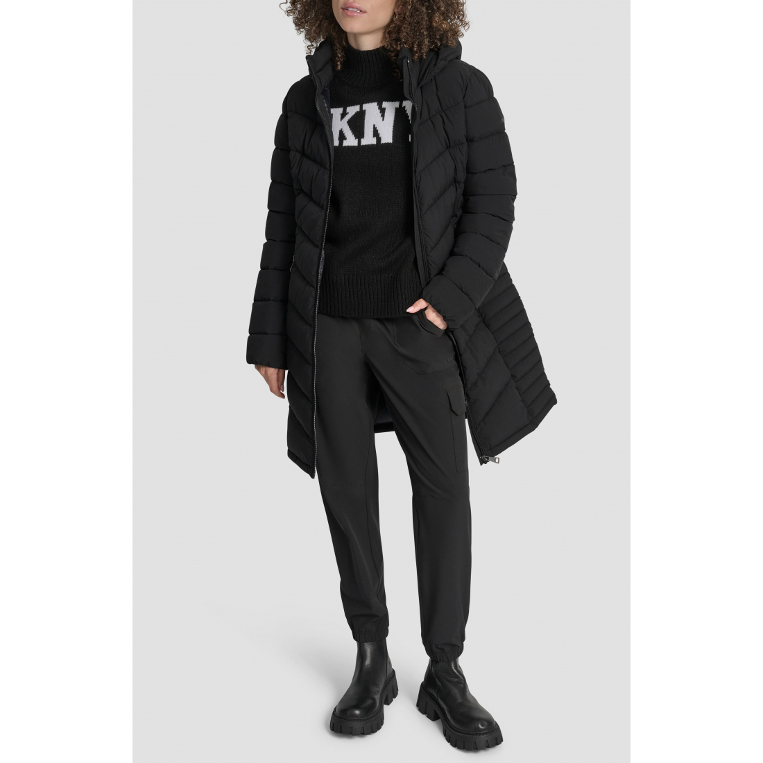 Veste matelassée 'Cire Packable Hooded Longline' pour Femmes