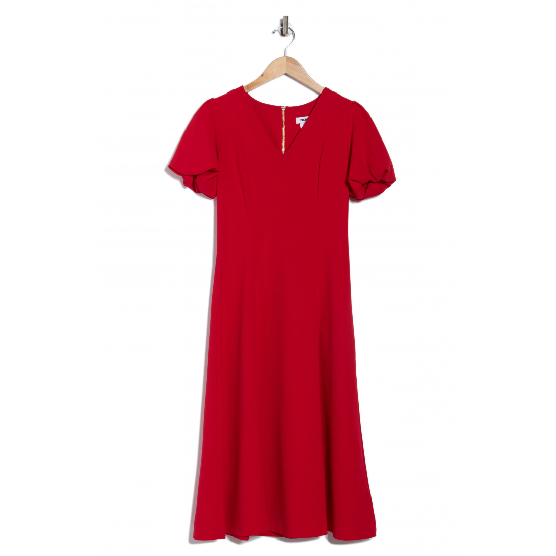 Robe Midi 'Puff Sleeve Fit & Flare' pour Femmes