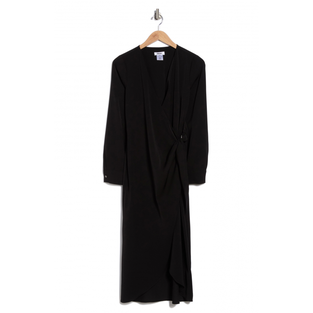 Robe Midi 'Long Sleeve Faux Wrap' pour Femmes