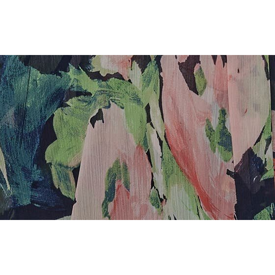 Robe Midi 'Floral Balloon Sleeve Faux Wrap' pour Femmes