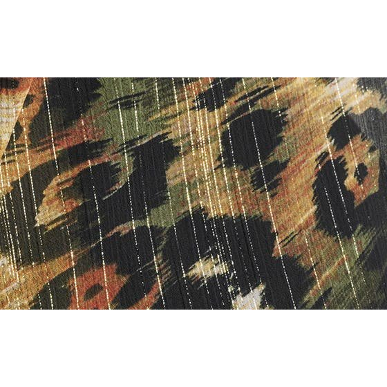 Chemise 'Metallic Animal Print Button-Up' pour Femmes