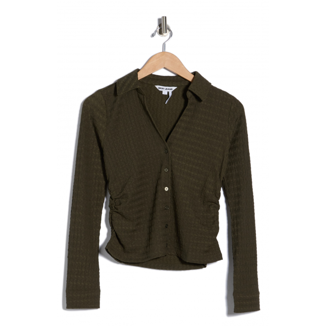 Top à manches longues 'Lace Slim Button Front' pour Femmes