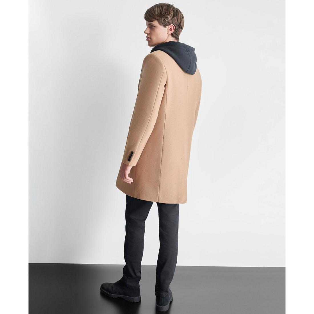 Manteau 'Removable Hood Notch-Lapel' pour Hommes