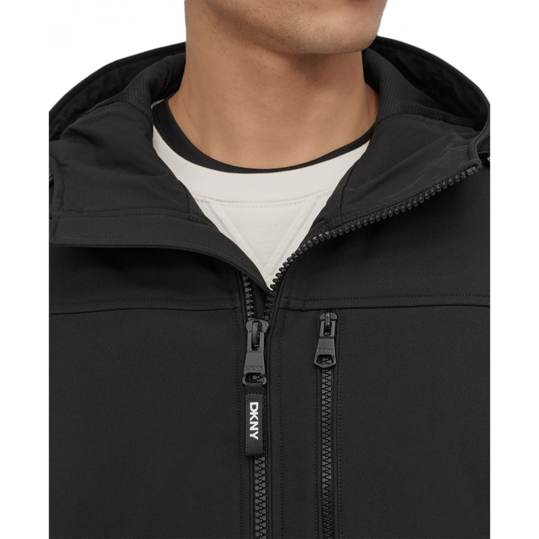 Men's 'Zip-Front Hooded Logo' Rain Jacket