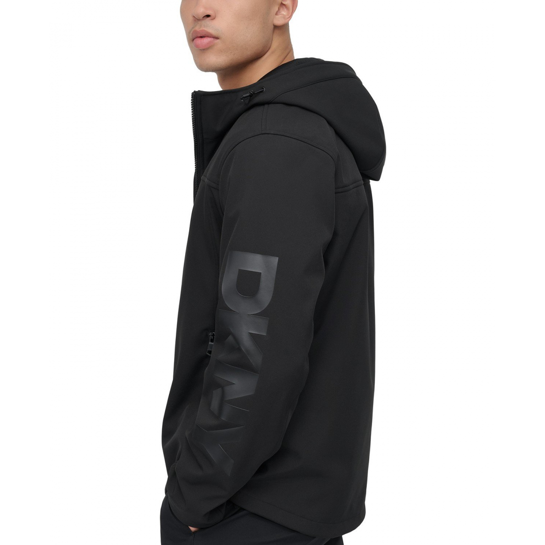 Men's 'Zip-Front Hooded Logo' Rain Jacket