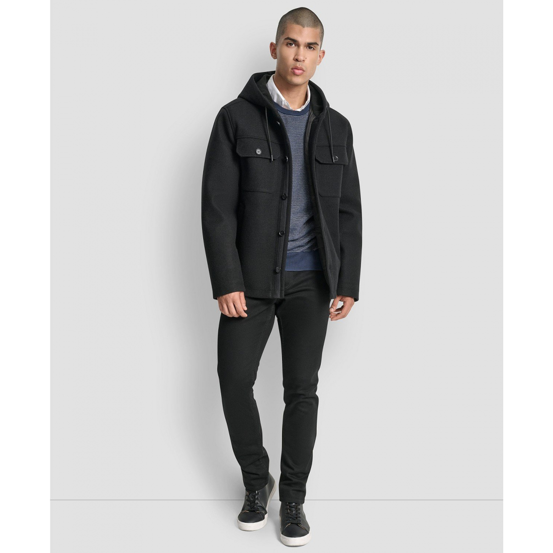 Surchemise 'Faux Wool Hooded' pour Hommes