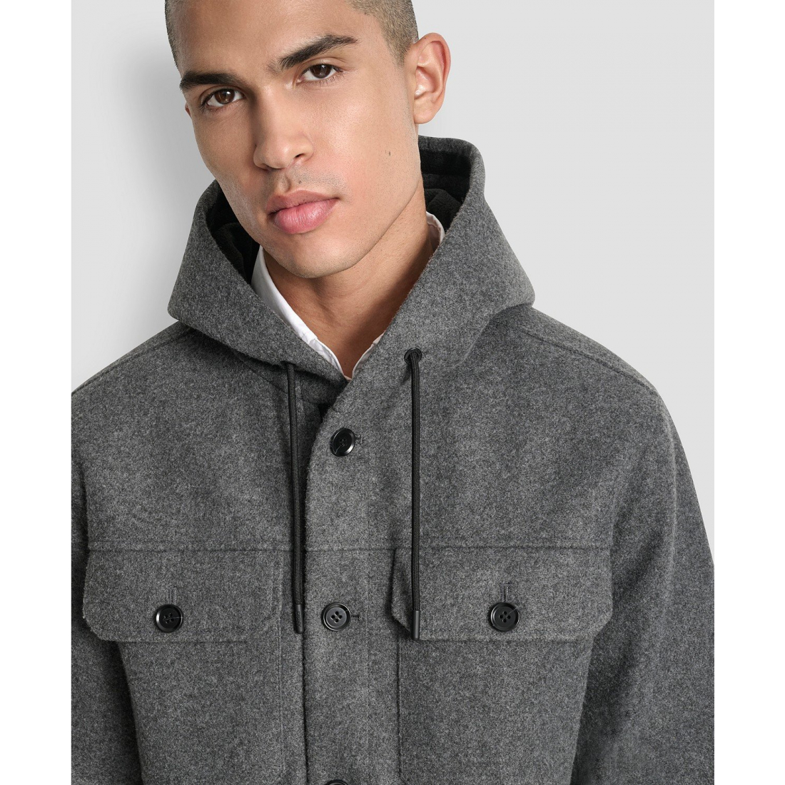 Surchemise 'Faux Wool Hooded' pour Hommes