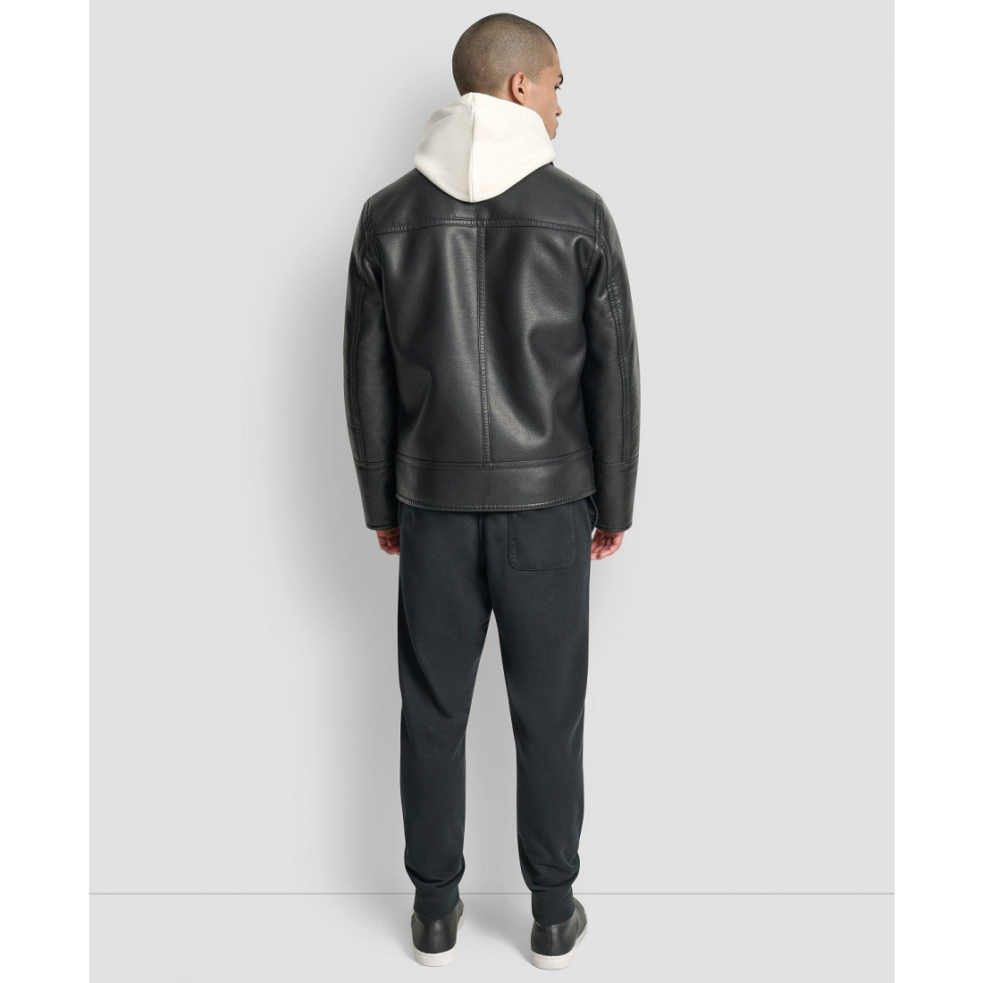 Veste en cuir 'Faux Pebble Shearling' pour Hommes