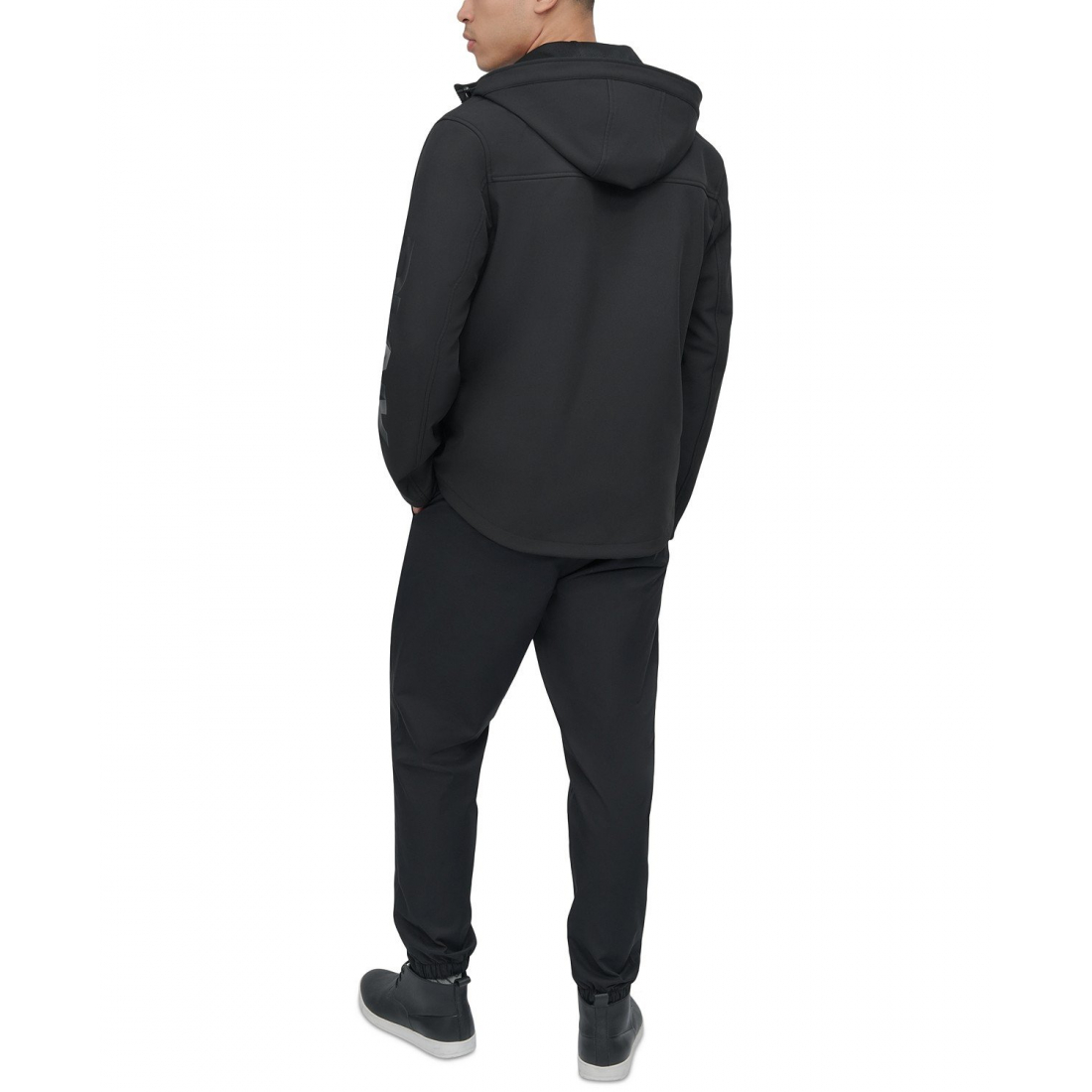 Men's 'Zip-Front Hooded Logo' Rain Jacket