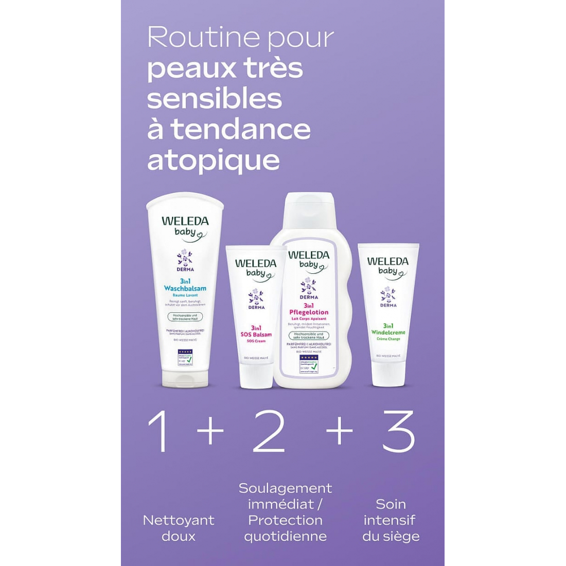 'Derma 3 en 1 SOS Mauve Blanche' Body Balm - 50 ml