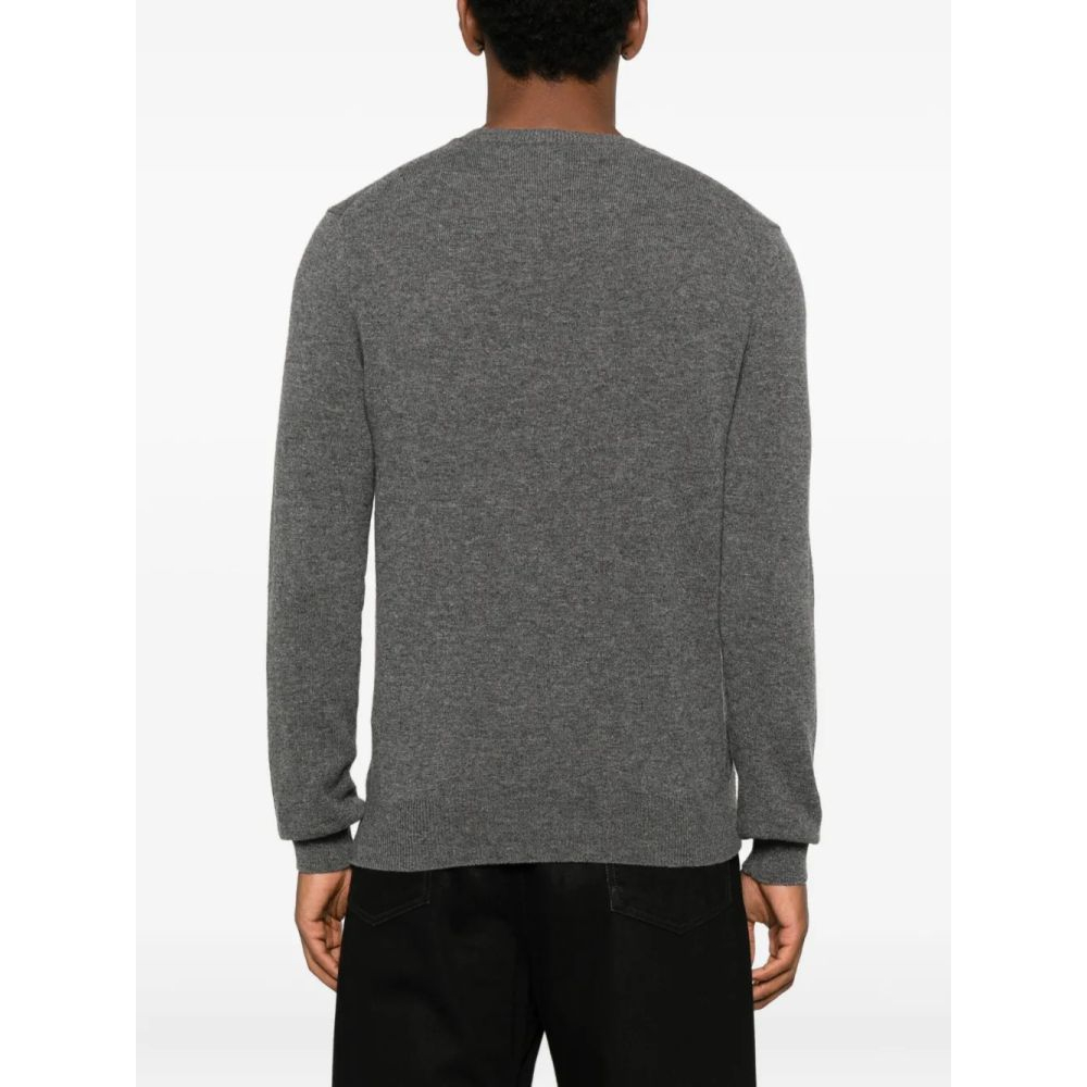 'Heart-Emblem V-Neck' Sweater