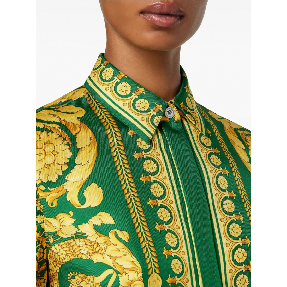 Women's 'Barocco-Print Silk' Shirt