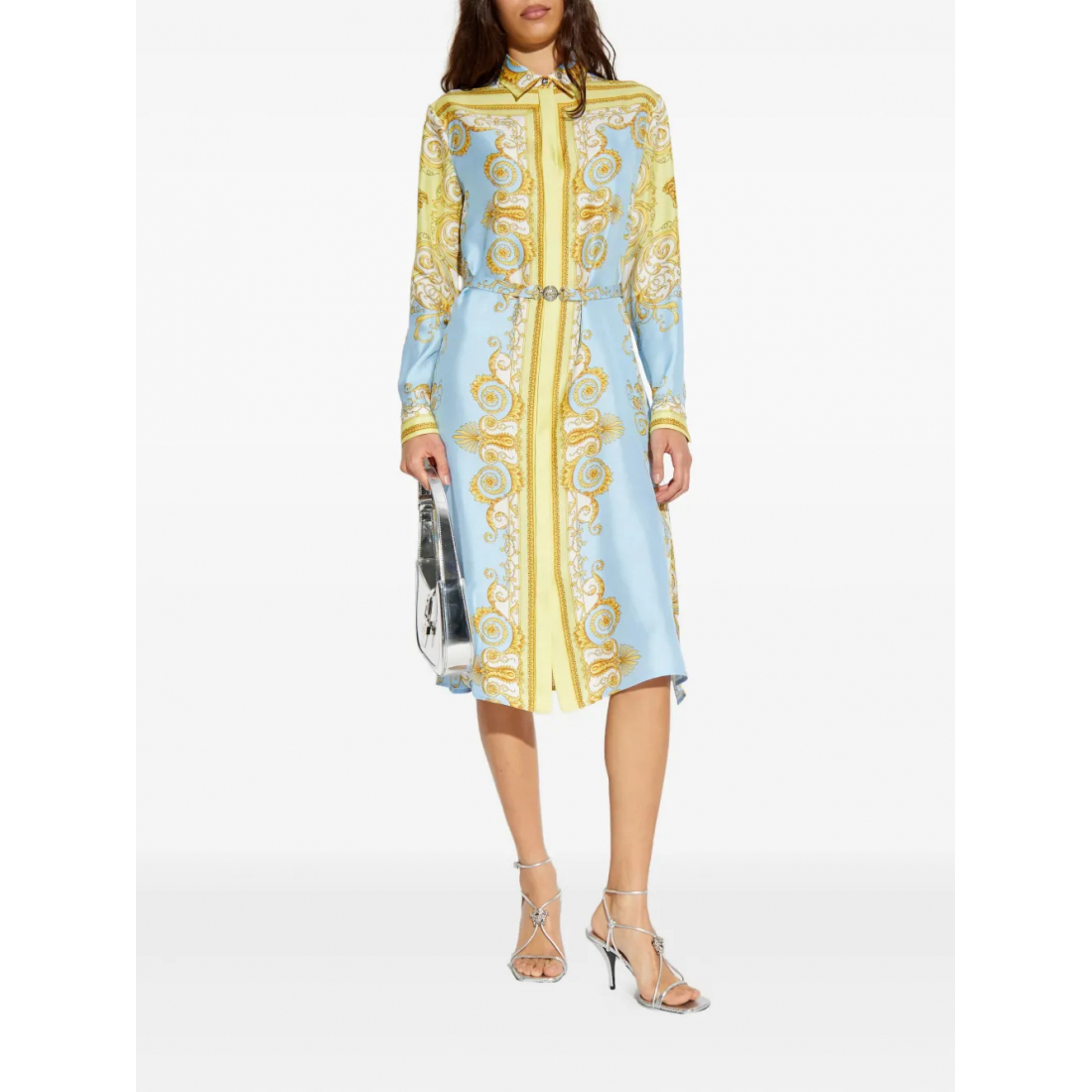 'Medusa-Buckle Printed' Midi Kleid für Damen