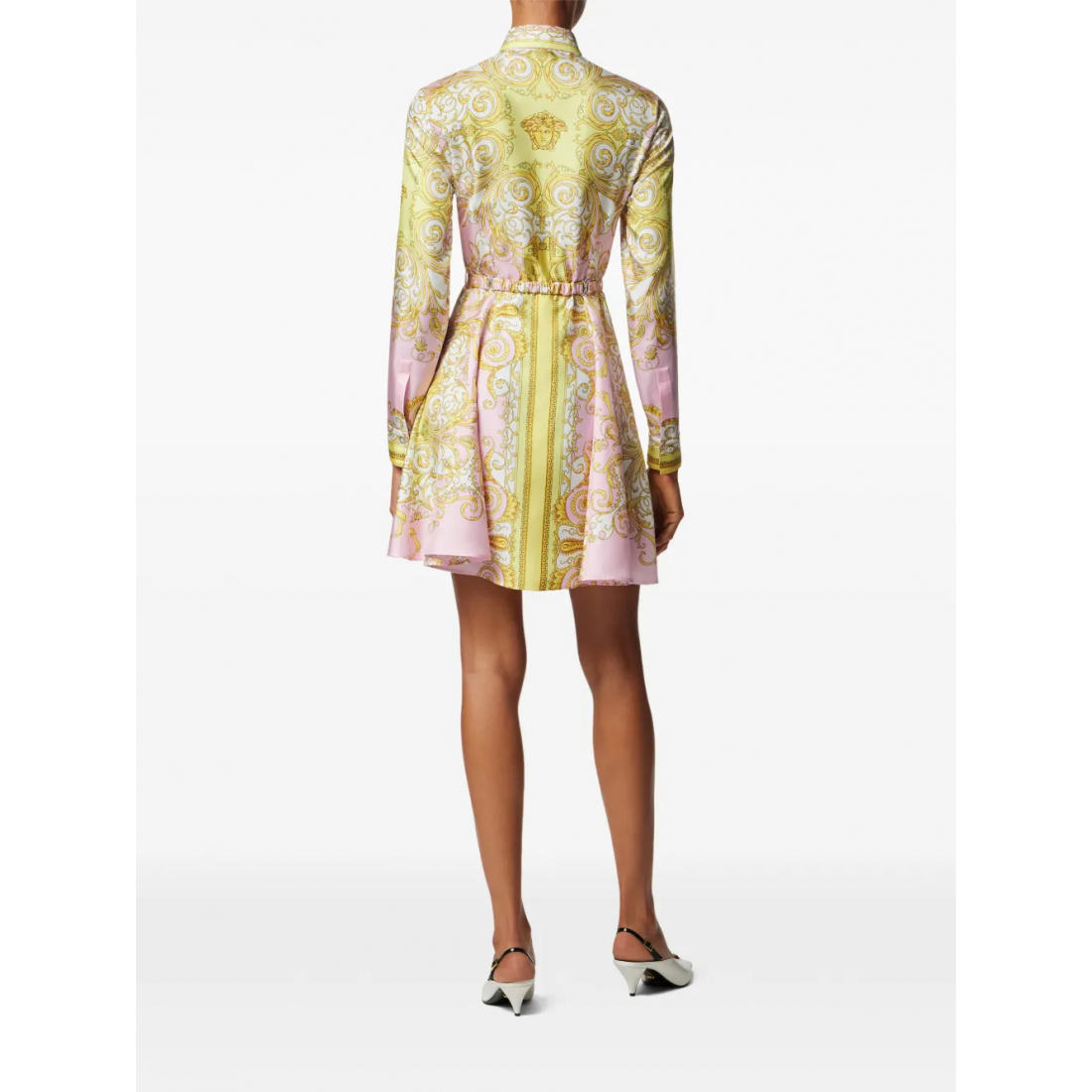 Women's 'Baroque-Print Belted' Mini Dress