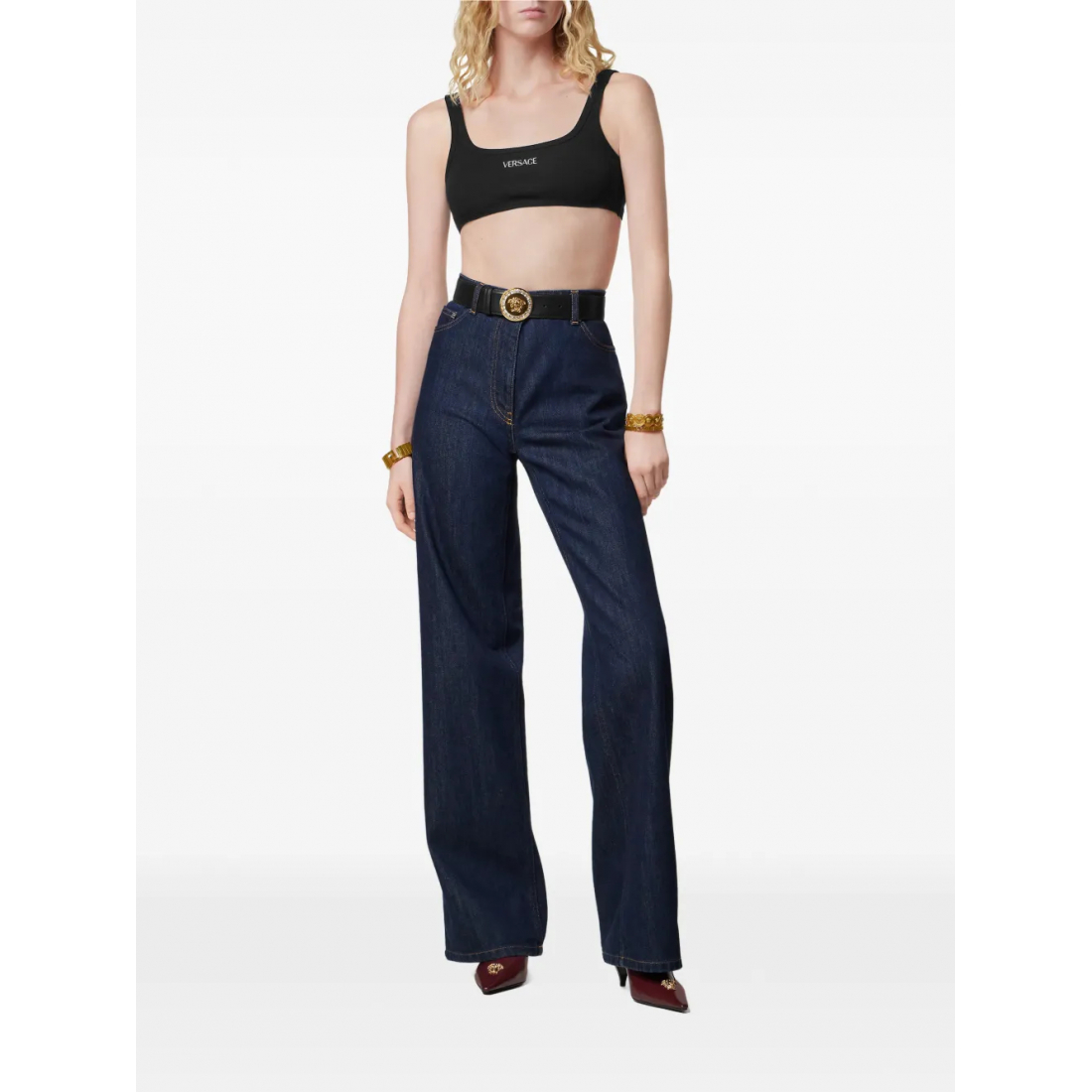 Women's 'Embroidered-Logo' Bra Top