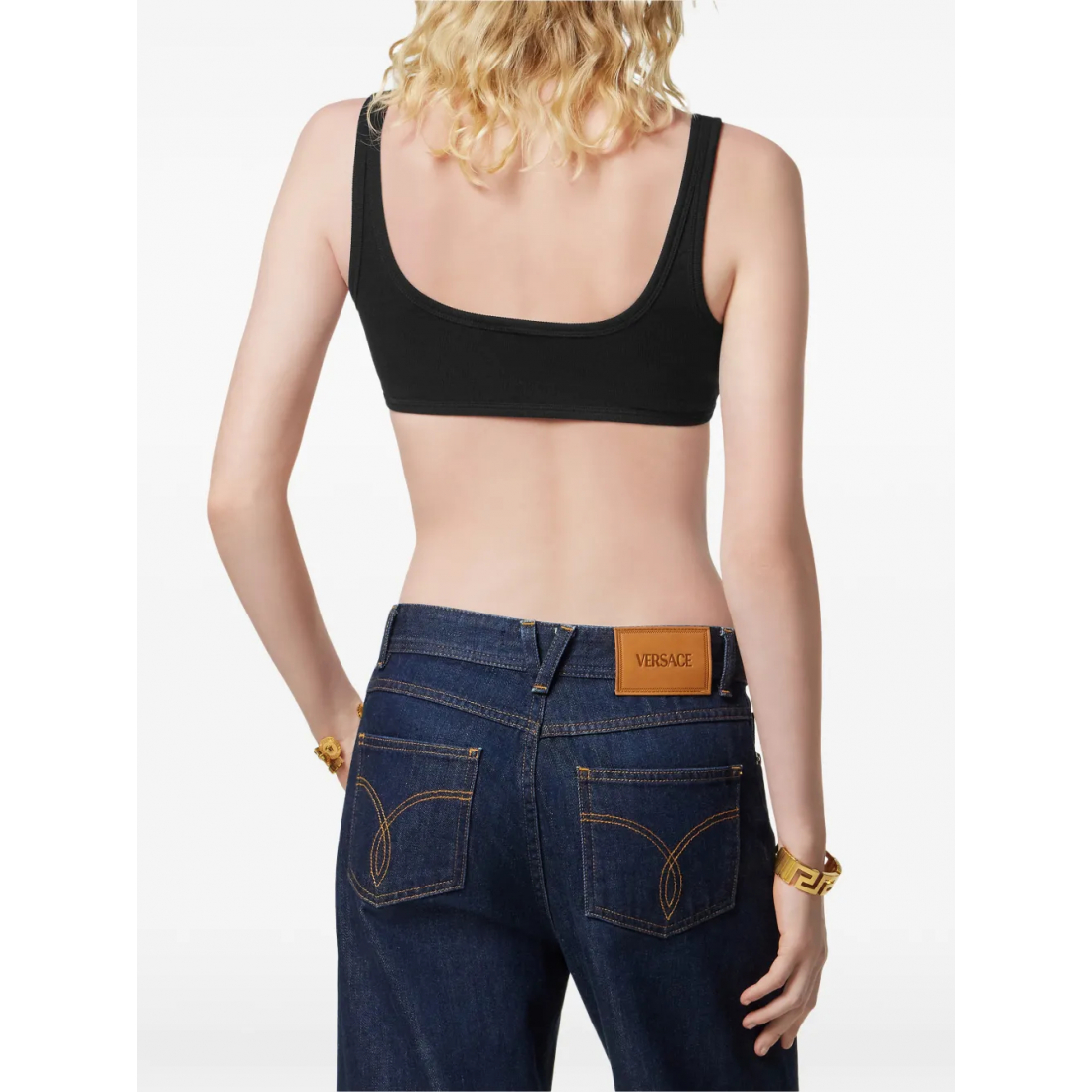 Women's 'Embroidered-Logo' Bra Top