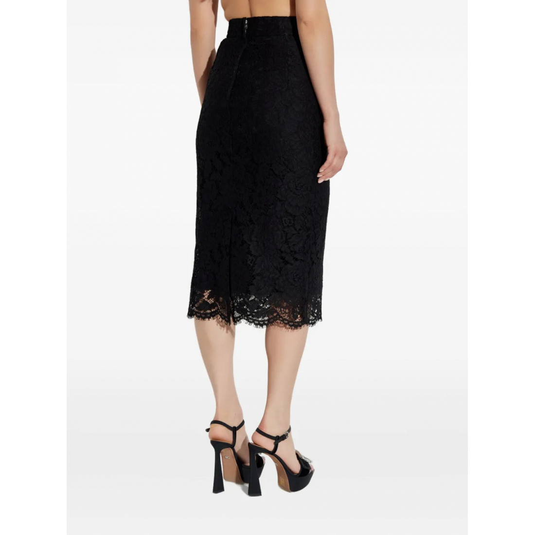 Women's 'Dna Lace Scalloped-Hem' Midi Skirt