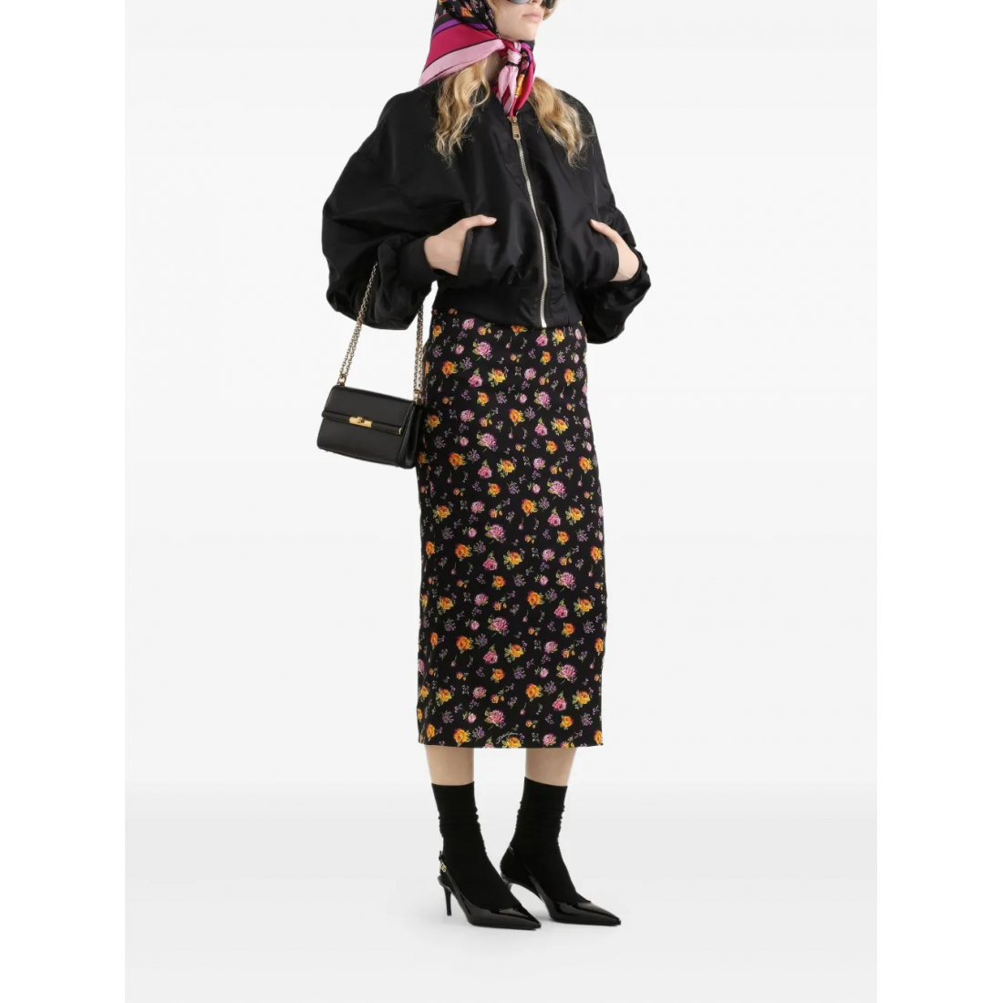 Women's 'Floral Slit' Midi Skirt