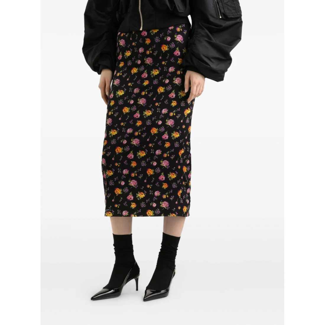 Women's 'Floral Slit' Midi Skirt