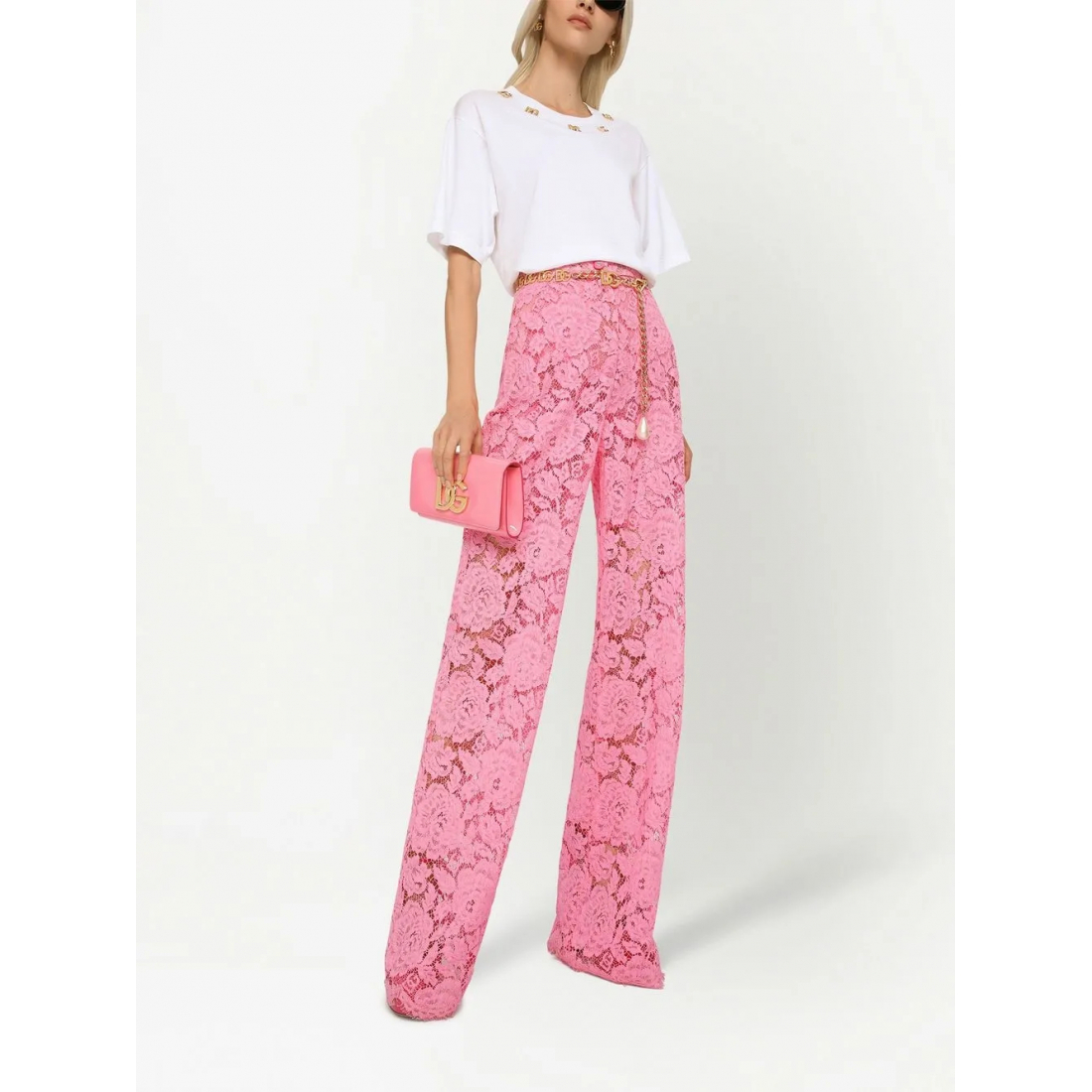 Pantalon 'Floral-Lace Flared' pour Femmes