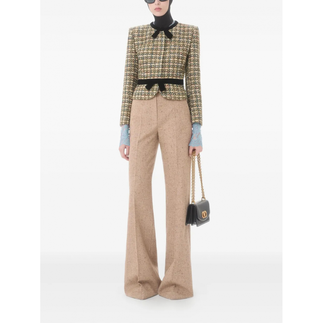 Women's 'Bow-Belt Tweed' Jacket