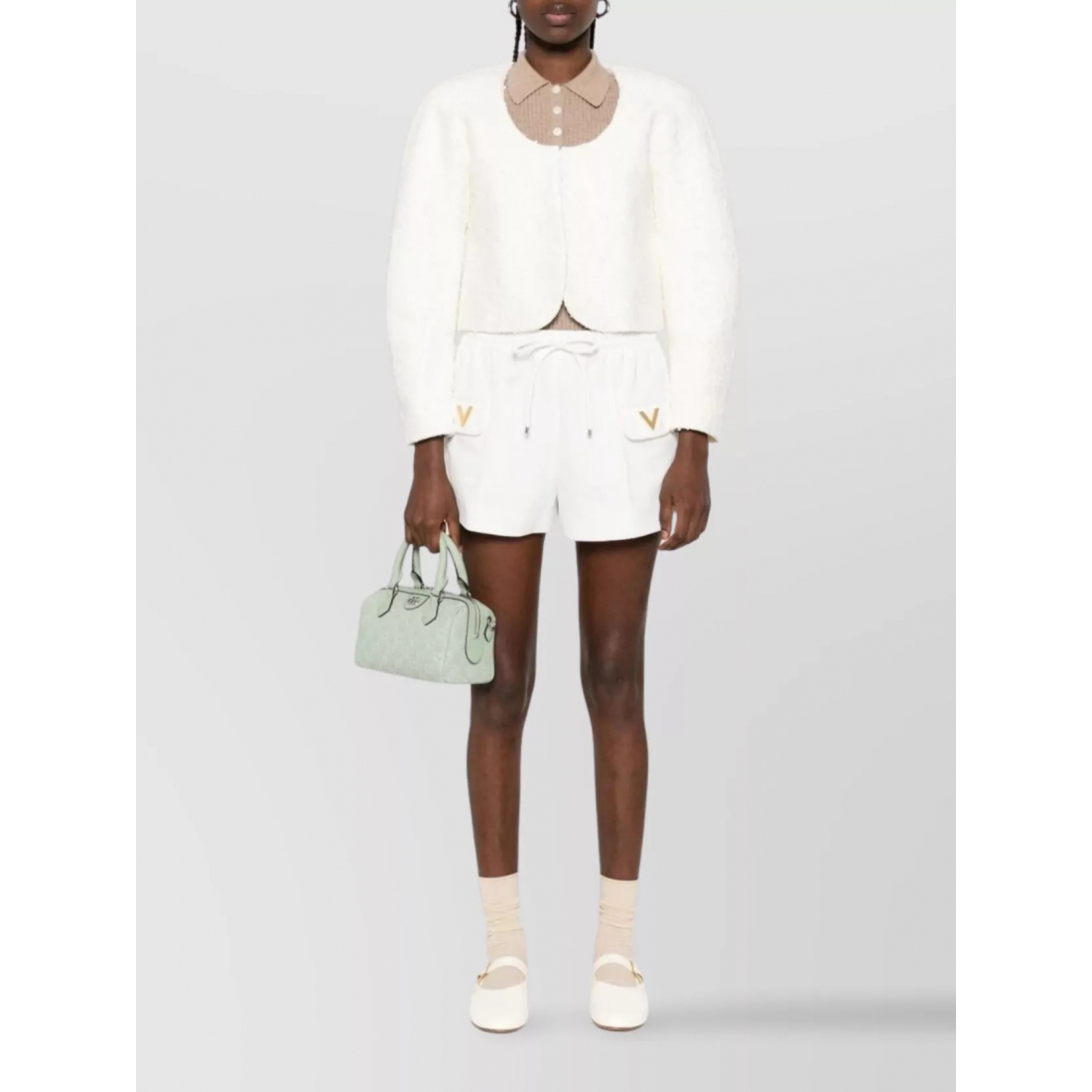 'Logo V' Shorts für Damen