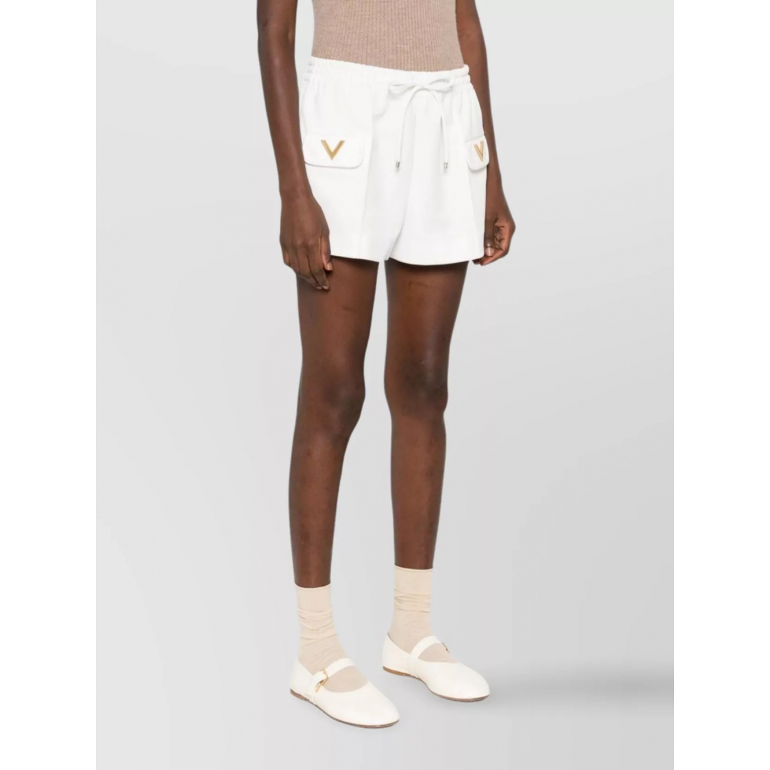 'Logo V' Shorts für Damen