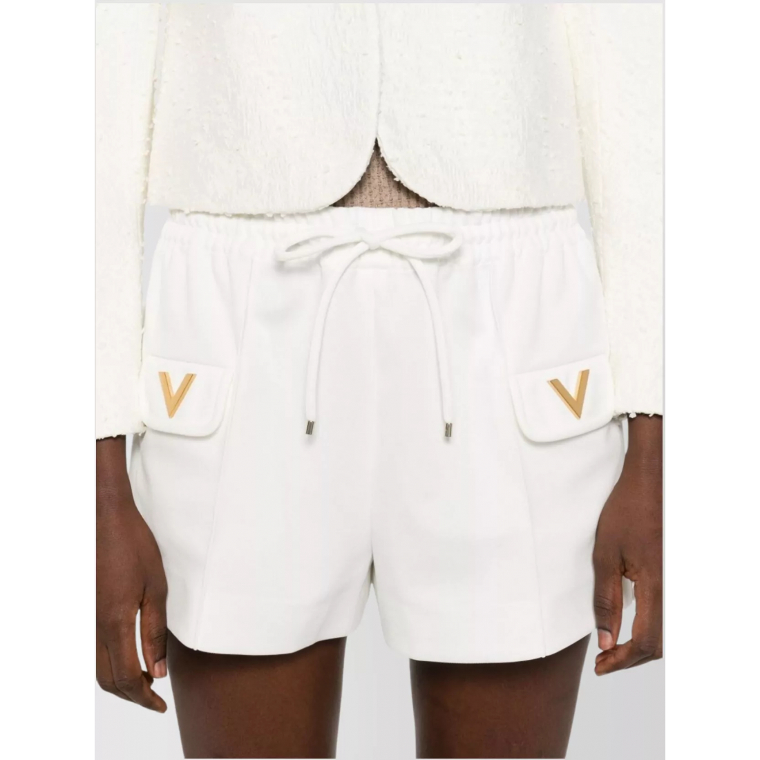 'Logo V' Shorts für Damen