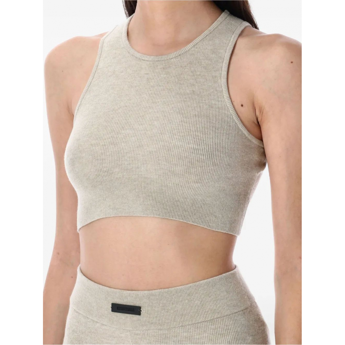 Top 'Crew-Neck Ribbed' pour Femmes