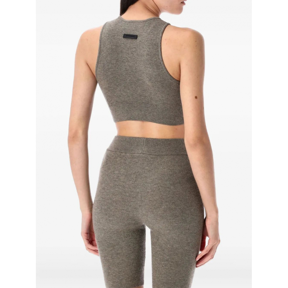 'Crew-Neck Ribbed' Top für Damen