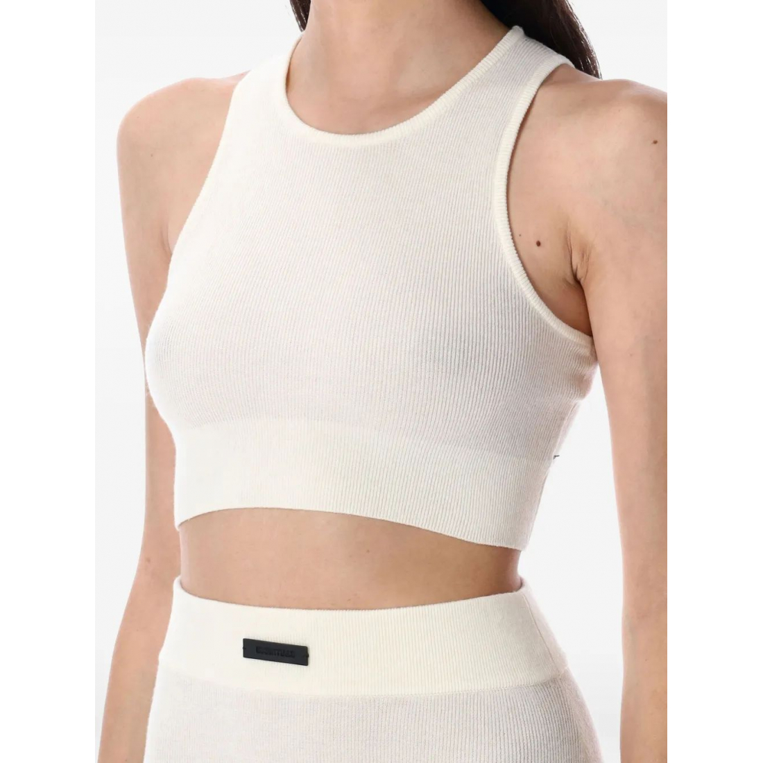 Top 'Round-Neck Ribbed-Knit' pour Femmes