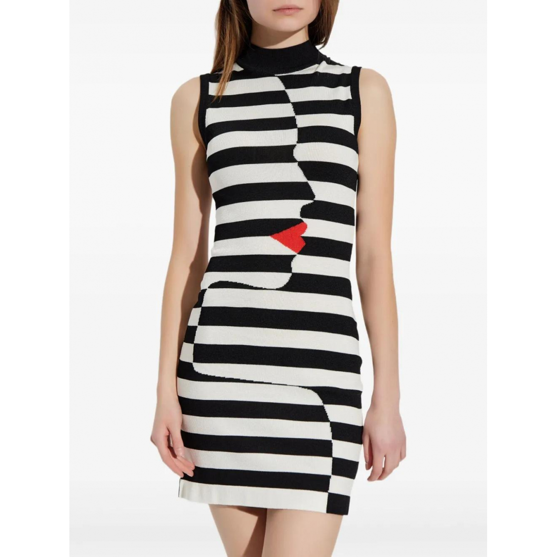 Women's 'Halterneck Face Marnière' Mini Dress