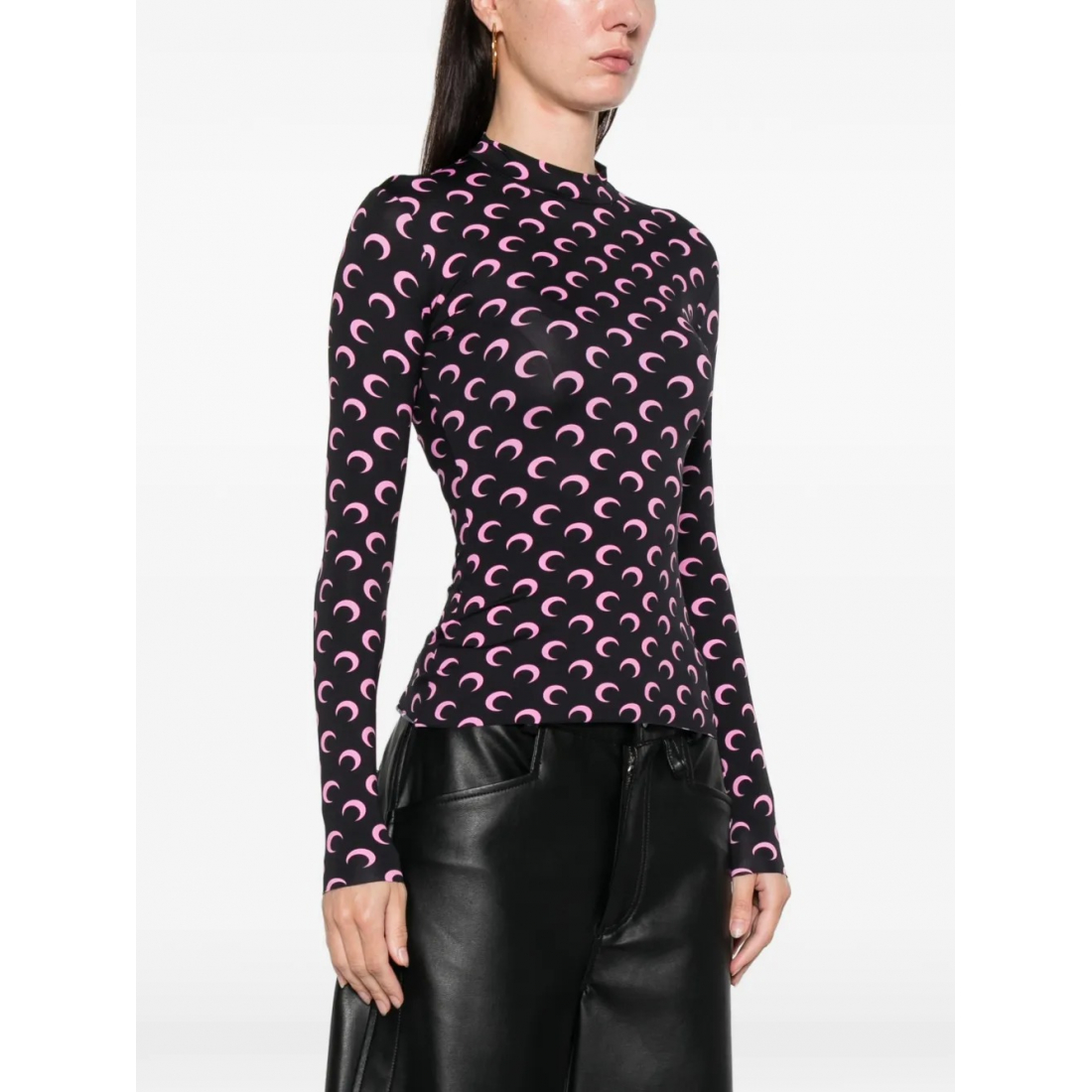 Top 'Moon Printed Highneck' pour Femmes