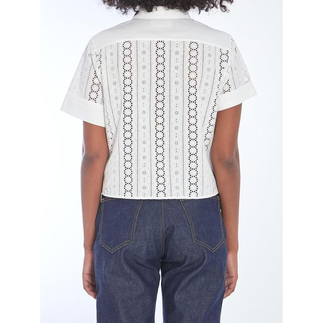 Women's 'Broderie Anglaise' Short sleeve shirt