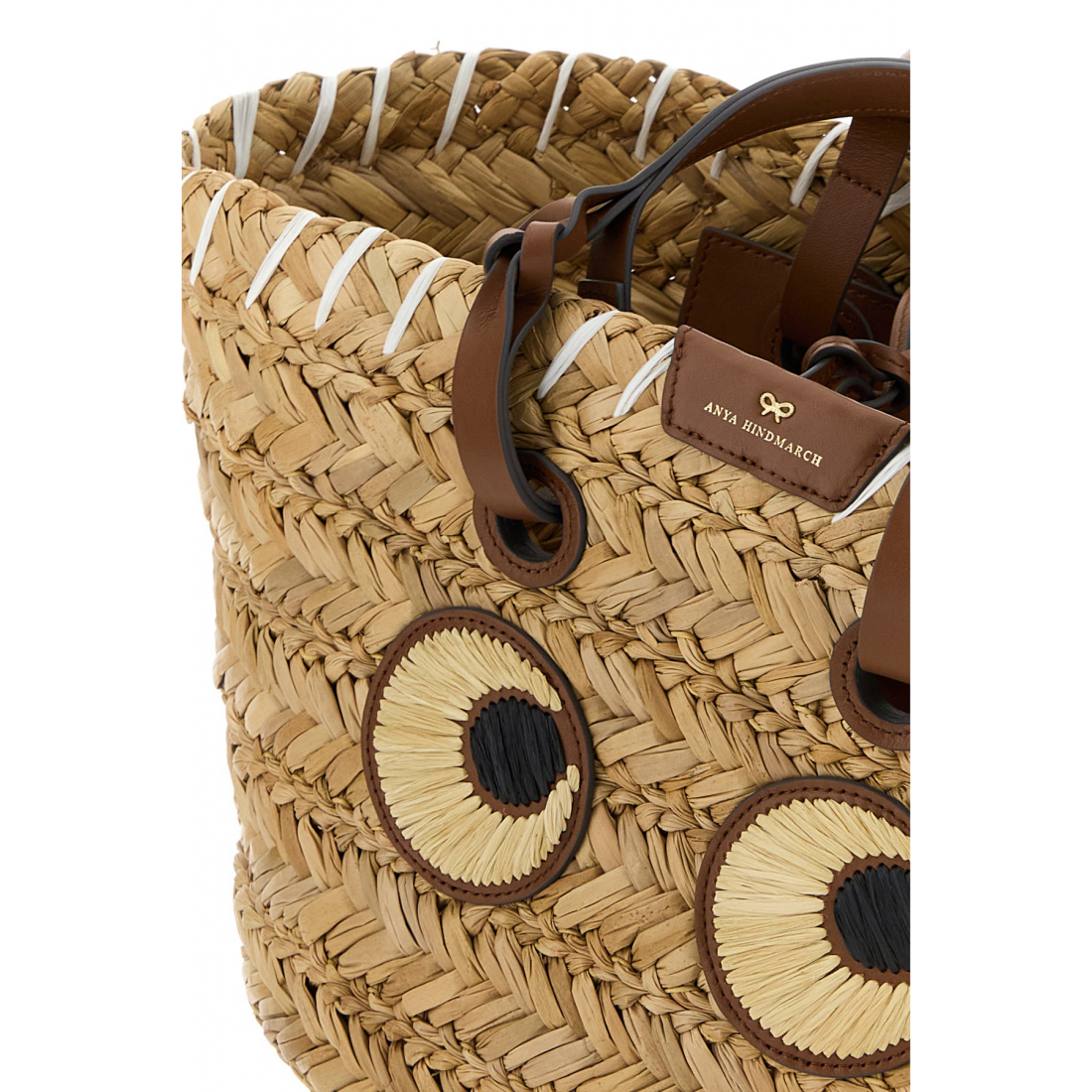 Women's 'Raffia Small Paper Eyes' Shopping Bag