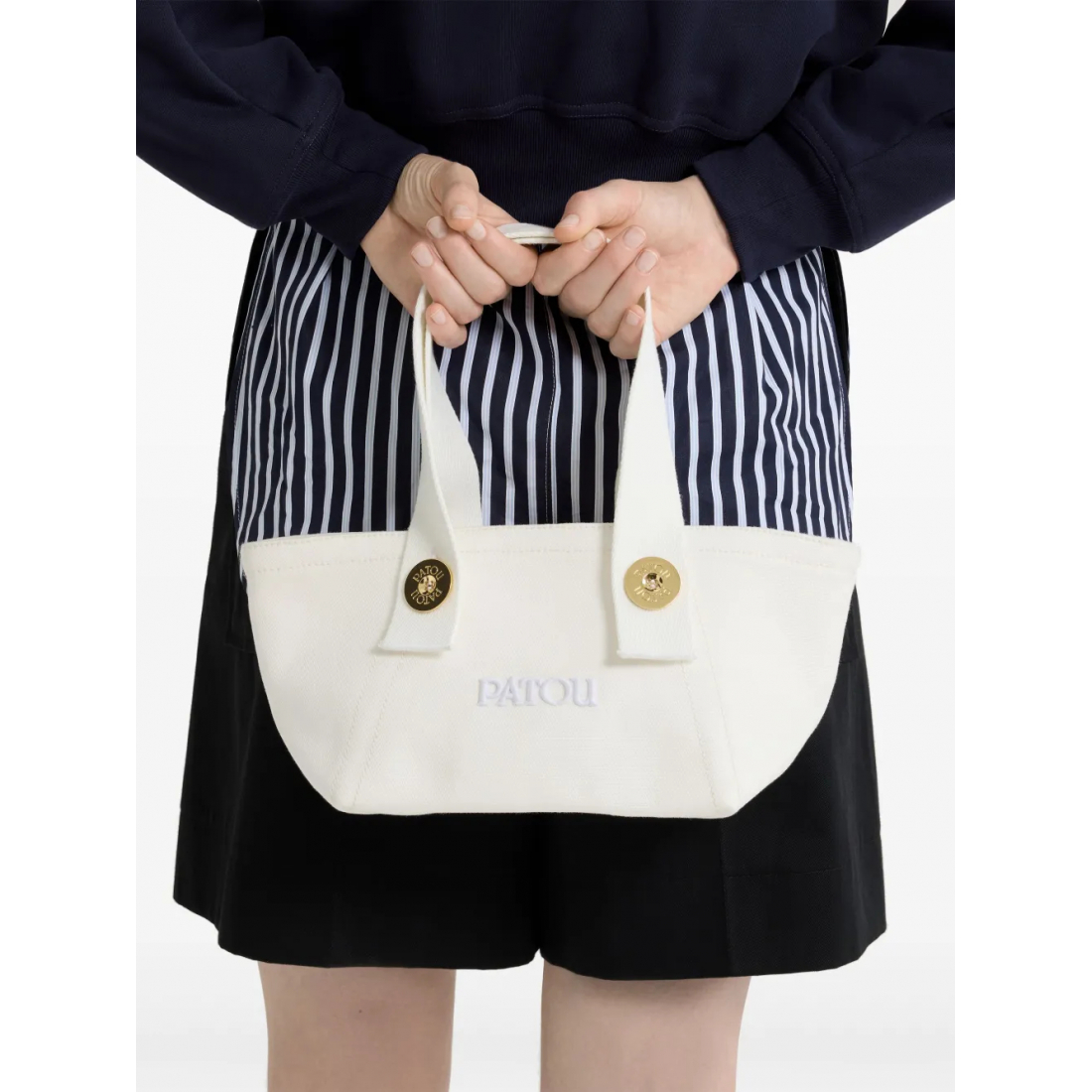 Women's 'Small Logo-Embroidered Trapeze-Design' Tote Bag