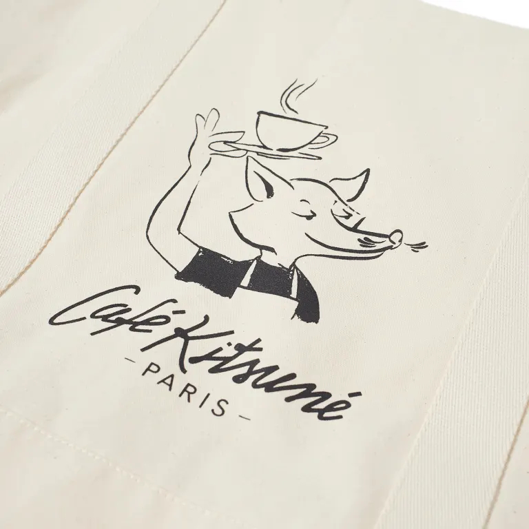 Men's 'Café Kitsune Fox' Tote Bag
