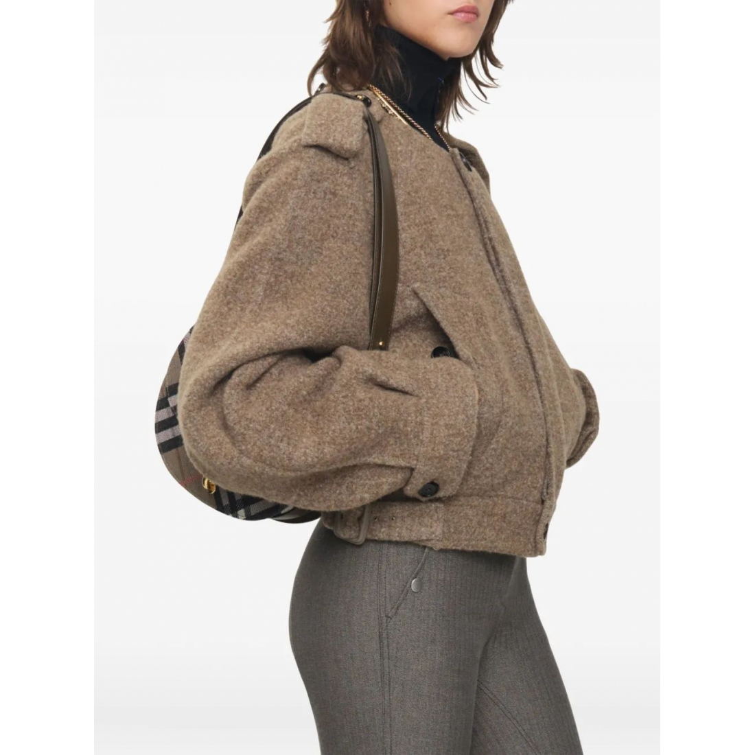 Veste 'Epauletted Detachable-Scarf' pour Femmes