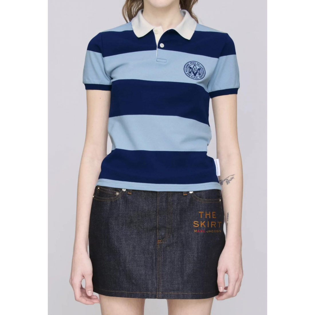 Women's 'x Marc Jacobs Striped' Polo Shirt