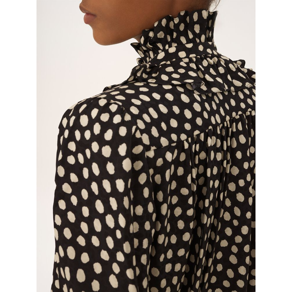 Women's 'Tie-Front Ruffled' Long Sleeve Blouse