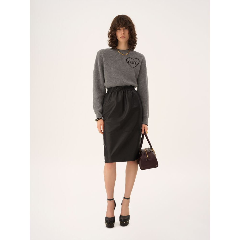 'Cropped Fitted Logo' Pullover für Damen