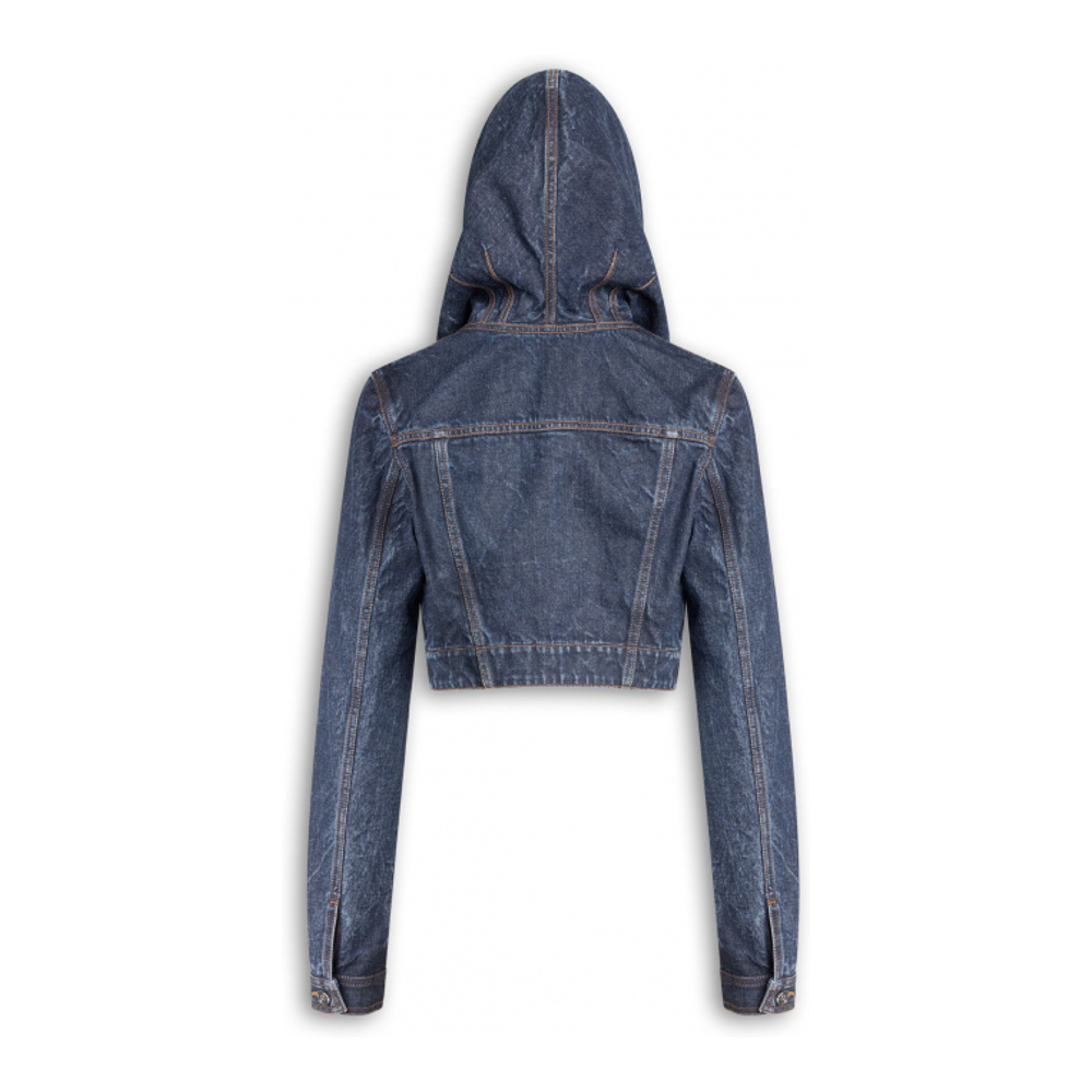 'Cropped Hooded' Jeansjacke für Damen