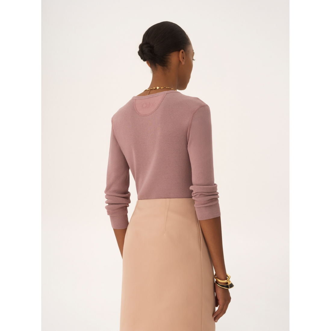 Women's 'Fitted Henley' Long-Sleeve Polo Shirt