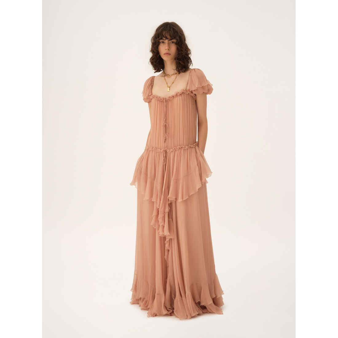 Women's 'Gathered Ruffled' Maxi Dress