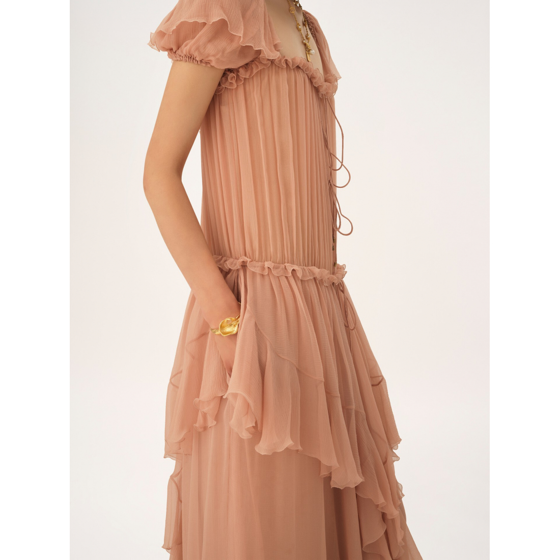 Women's 'Gathered Ruffled' Maxi Dress