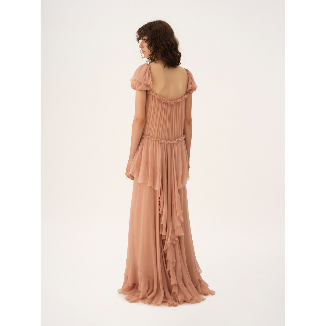 Women's 'Gathered Ruffled' Maxi Dress