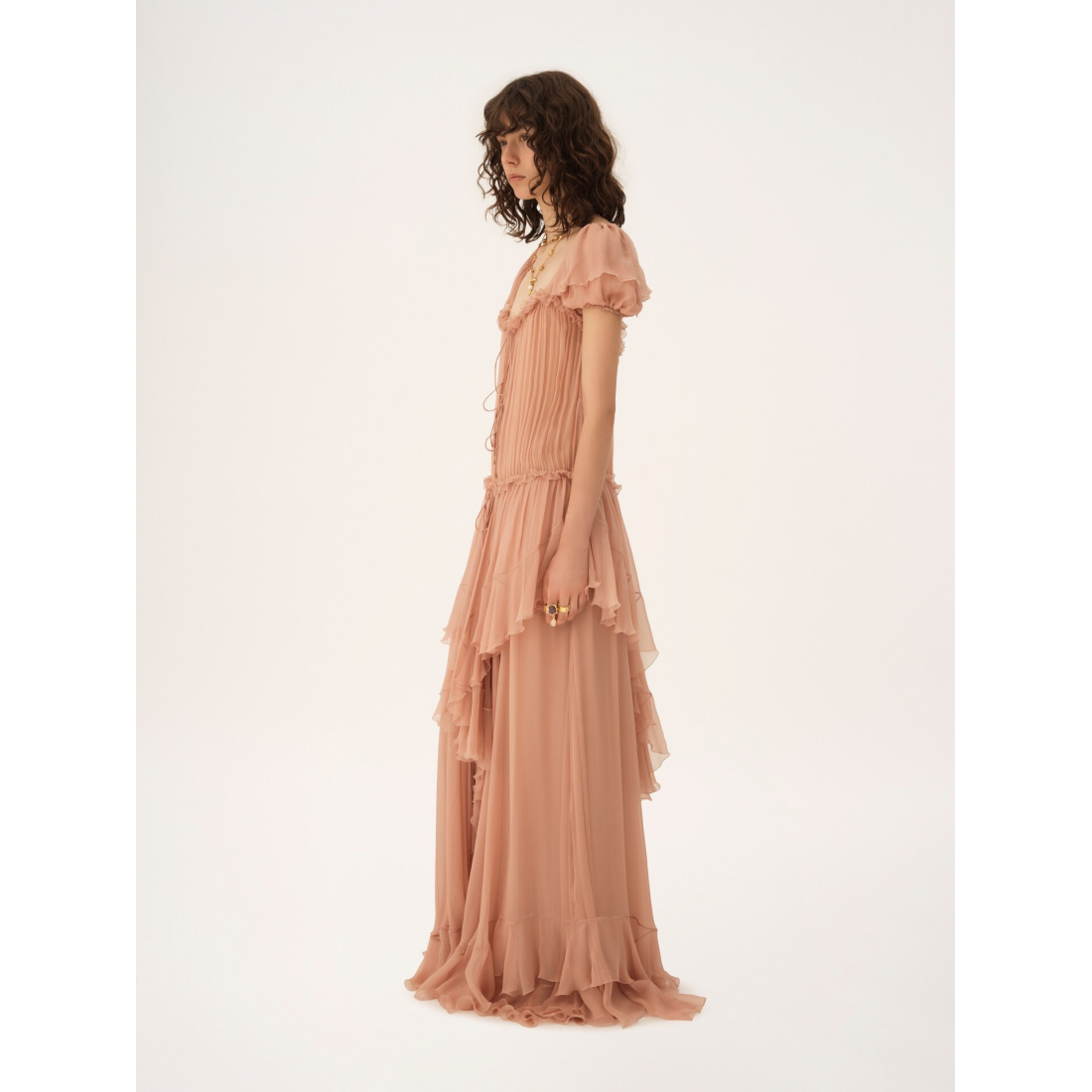 Women's 'Gathered Ruffled' Maxi Dress
