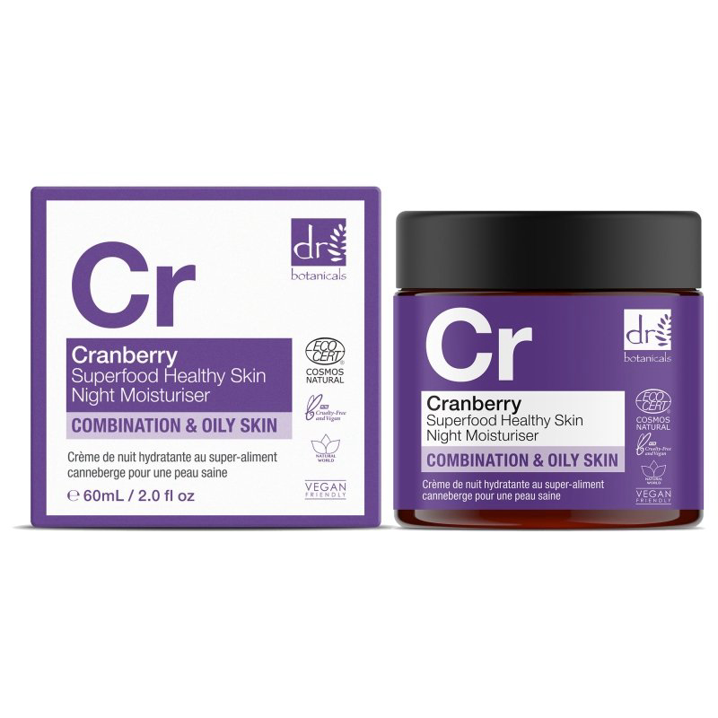 Hydratant de nuit 'Cranberry Superfood Healthy Skin' - Peau mixte à grasse 60 ml