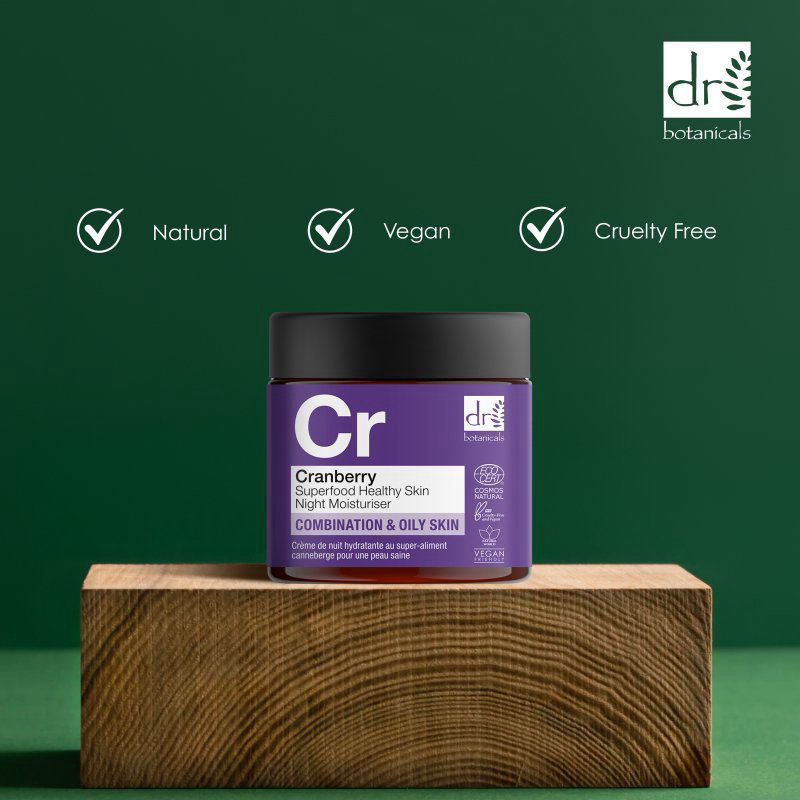 Hydratant de nuit 'Cranberry Superfood Healthy Skin' - Peau mixte à grasse 60 ml